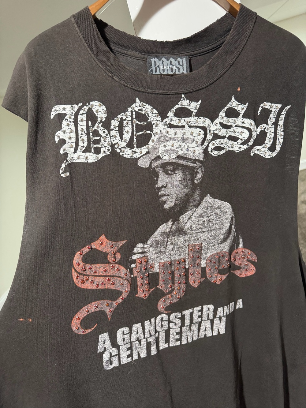 Bossi Rhinestone Embellished Vintage Styles P Ruff Ryders Rap Tee - Picture 2 of 16